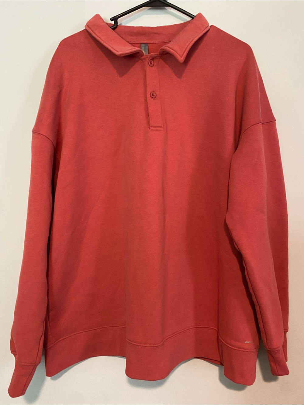 MONDETTA Red Polo Sweatshirt Men’s XXL Long Sleeve Top